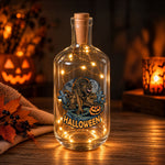 Flaschenlicht mit LED-Lichterkette im Halloween Werwolf V1 UV Design