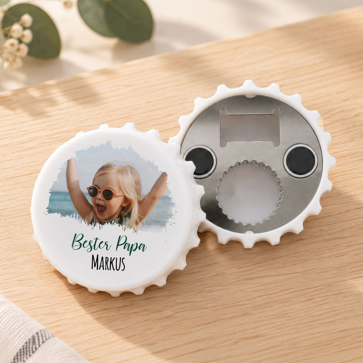 Flaschenöffner mit UV Druck - Foto Motiv - Personalisiert mit eigenem Bild und Text