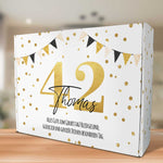 Personalisierte DIY Geschenkbox - Gold mit Wunschtext