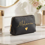 Personalisierte Leder Kosmetiktasche mit Name für Kosmetik & MakeUp Namma Markt