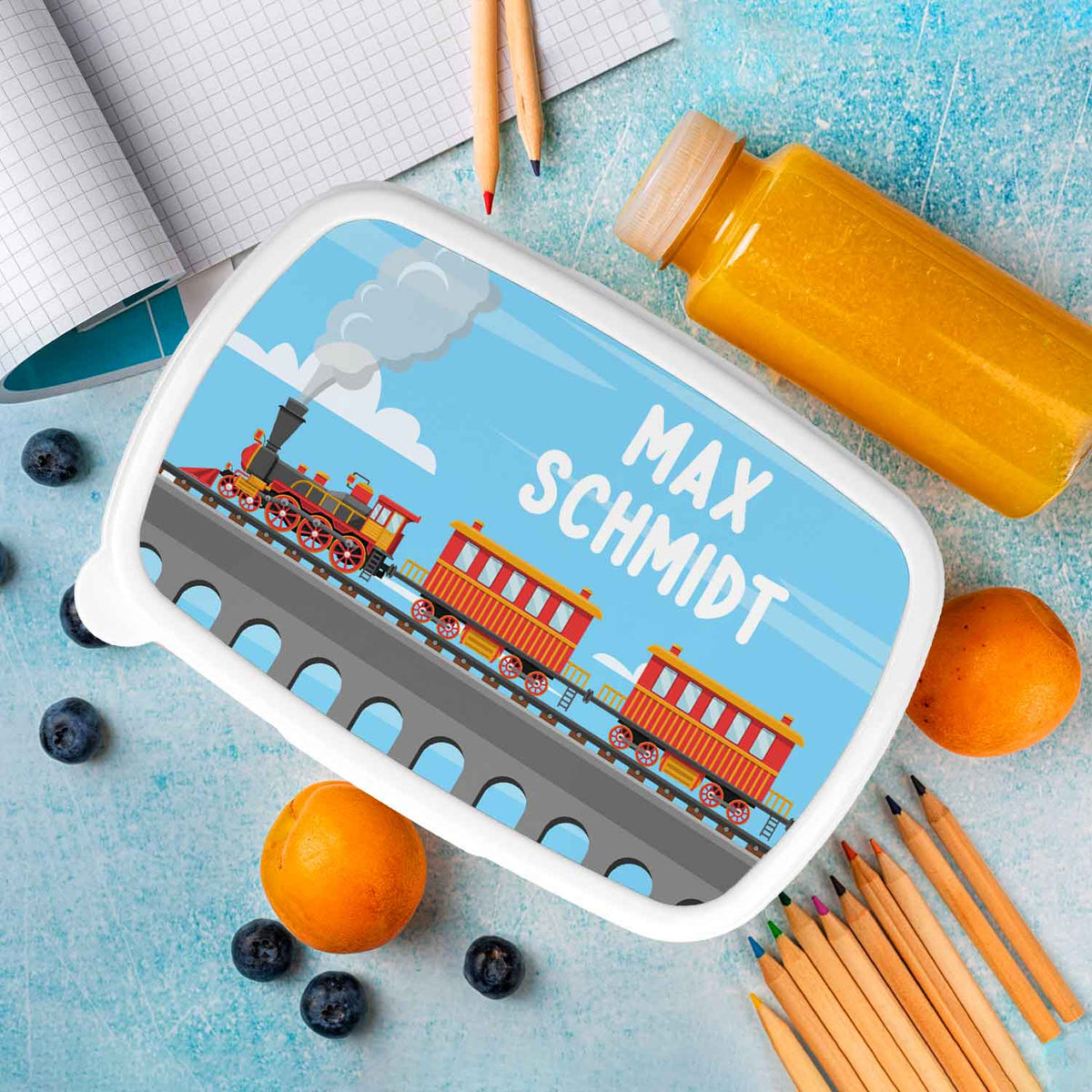 Bedruckte Lunchbox für Kinder - Dampflock