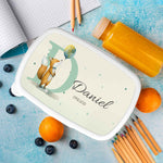 Bedruckte Lunchbox für Kinder - Initialen mit Tier