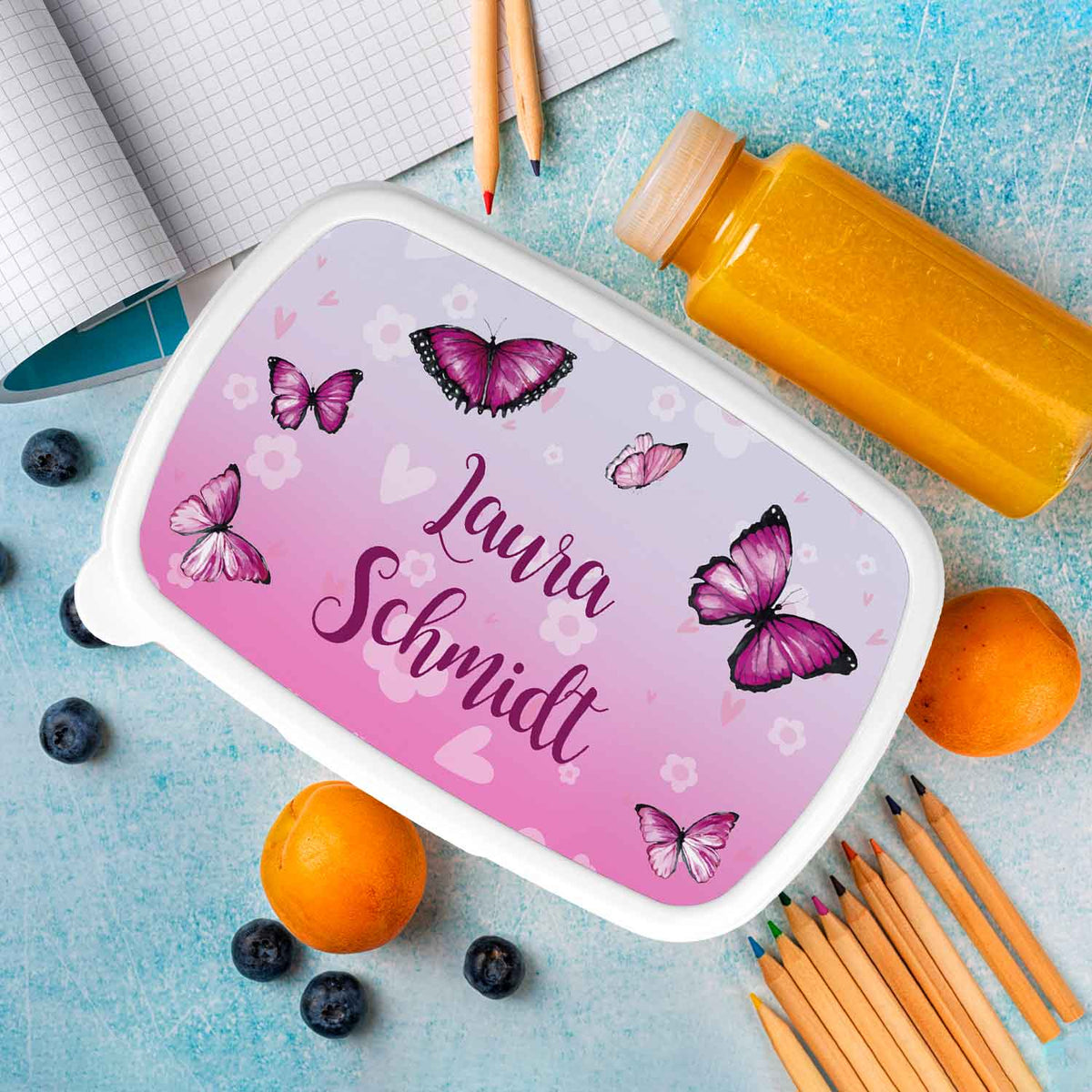 Bedruckte Lunchbox für Kinder - Schmetterling