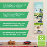Messlatte mit Namen für Kinder im Polizei Design