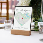 Holzschild "Wo alles begann" - Personalisiertes Geschenk mit Wunschkoordinaten