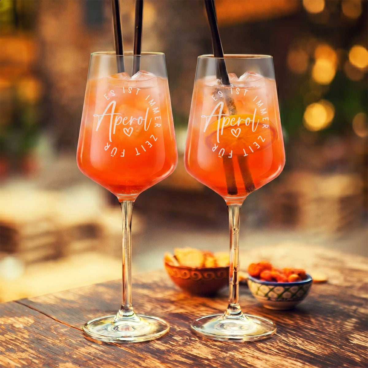 Stölzle Lausitz Weinglas mit Gravur - "Zeit für Aperol"