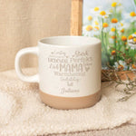 Gravierte Steingut Tasse - Mama Collage