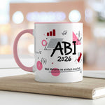 Bedruckte Tasse mit Spruch - Abi - Personalisiert mit Namen