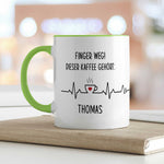 Bedruckte Tasse mit Spruch - Finger Weg!