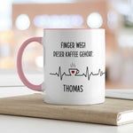 Bedruckte Tasse mit Spruch - Finger Weg!