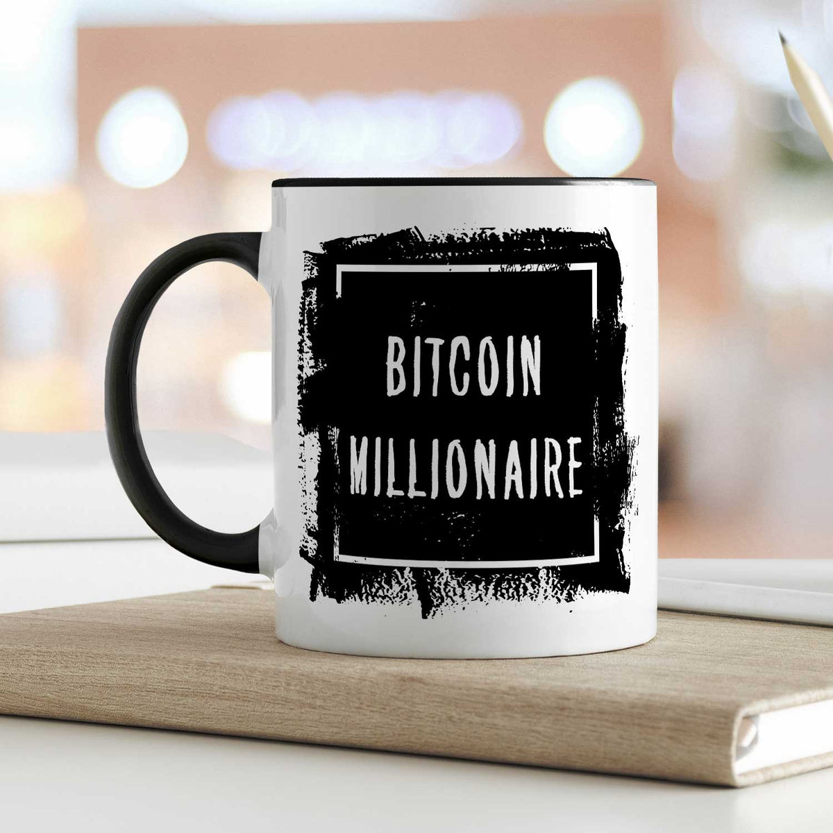 Bedruckte Tasse mit Spruch - Bitcoin Millionaire