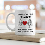 Bedruckte Tasse mit Spruch - Deine Fürze stinken