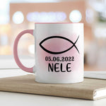 Bedruckte Tasse - zur Konfirmation mit Name & Datum
