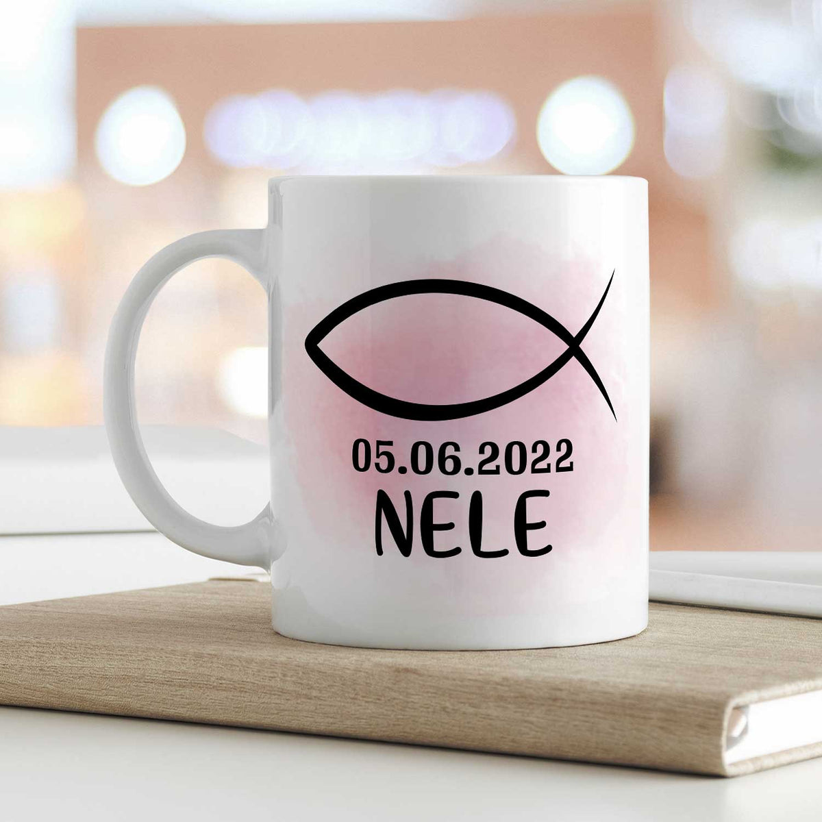 Bedruckte Tasse - zur Konfirmation mit Name & Datum