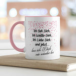 Bedruckte Tasse mit Spruch - Ich sah dich