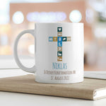 Bedruckte Tasse mit Motiv - Zur Konfirmation V2 mit Name & Datum