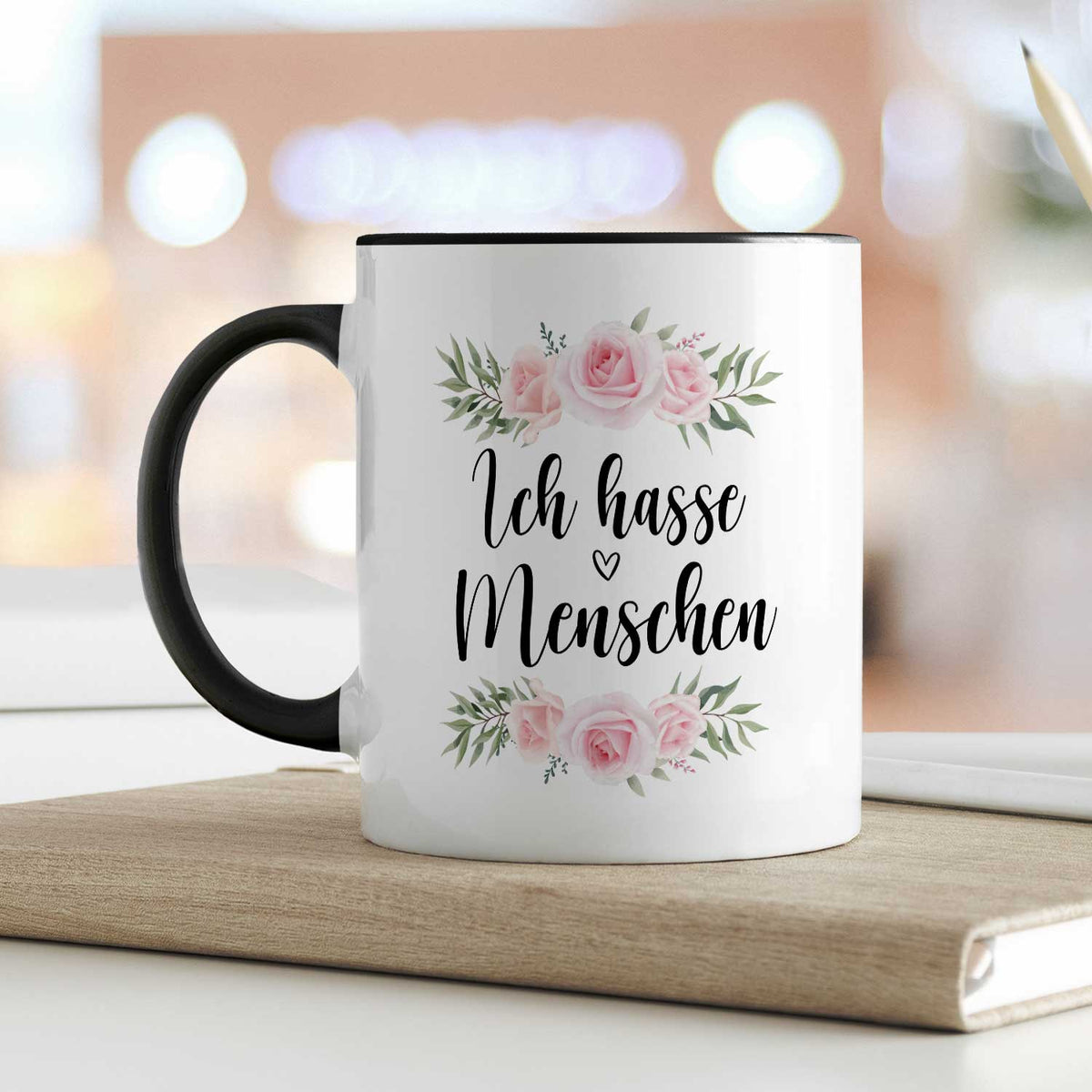 Bedruckte Tasse Ich hasse Menschen