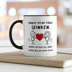 Bedruckte Tasse mit Spruch - Deine Fürze stinken