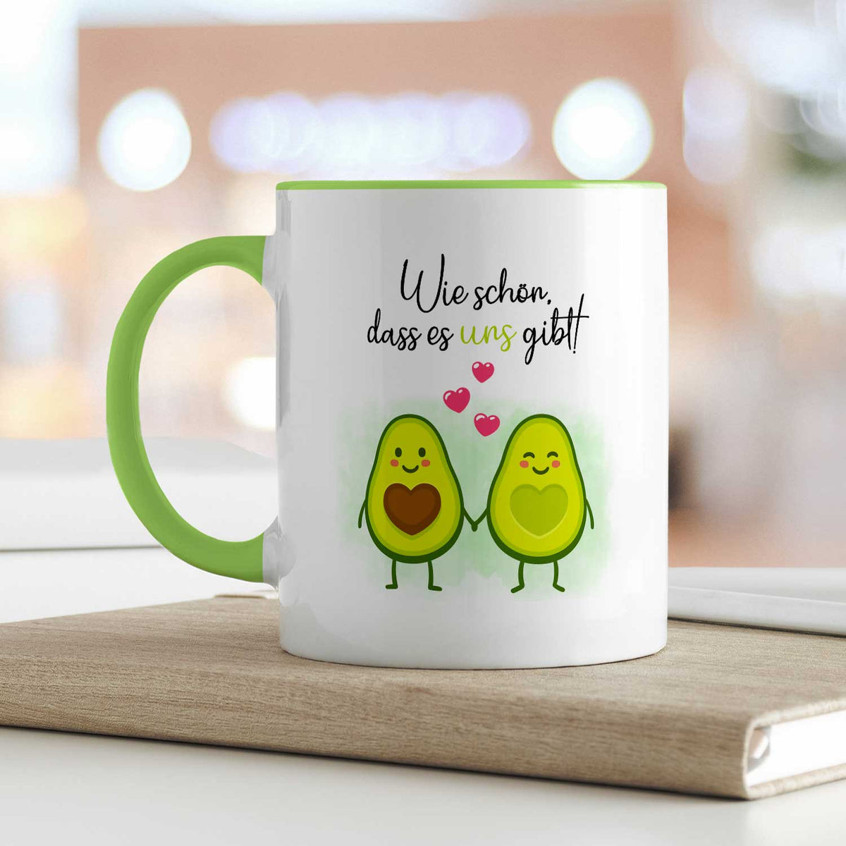 Bedruckte Tasse mit Spruch - Avocado Love