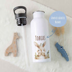Bedruckte Trinkflasche aus Edelstahl - Waldfreunde V2