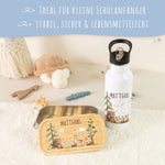Bedruckte Brotdose & Trinkflasche im Set - Waldfreunde