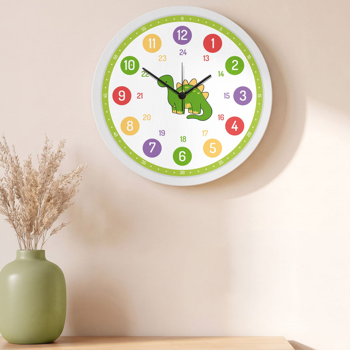 Wanduhr Kinder Dino - mit UV Druck