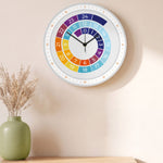 Wanduhr Kinder Regenbogen Farben - mit UV Druck