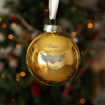 Gravierte Weihnachtskugel - Flügelherz