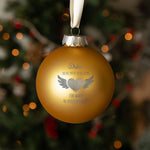 Gravierte Weihnachtskugel - Flügelherz