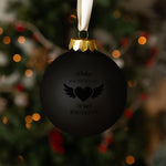 Gravierte Weihnachtskugel - Flügelherz