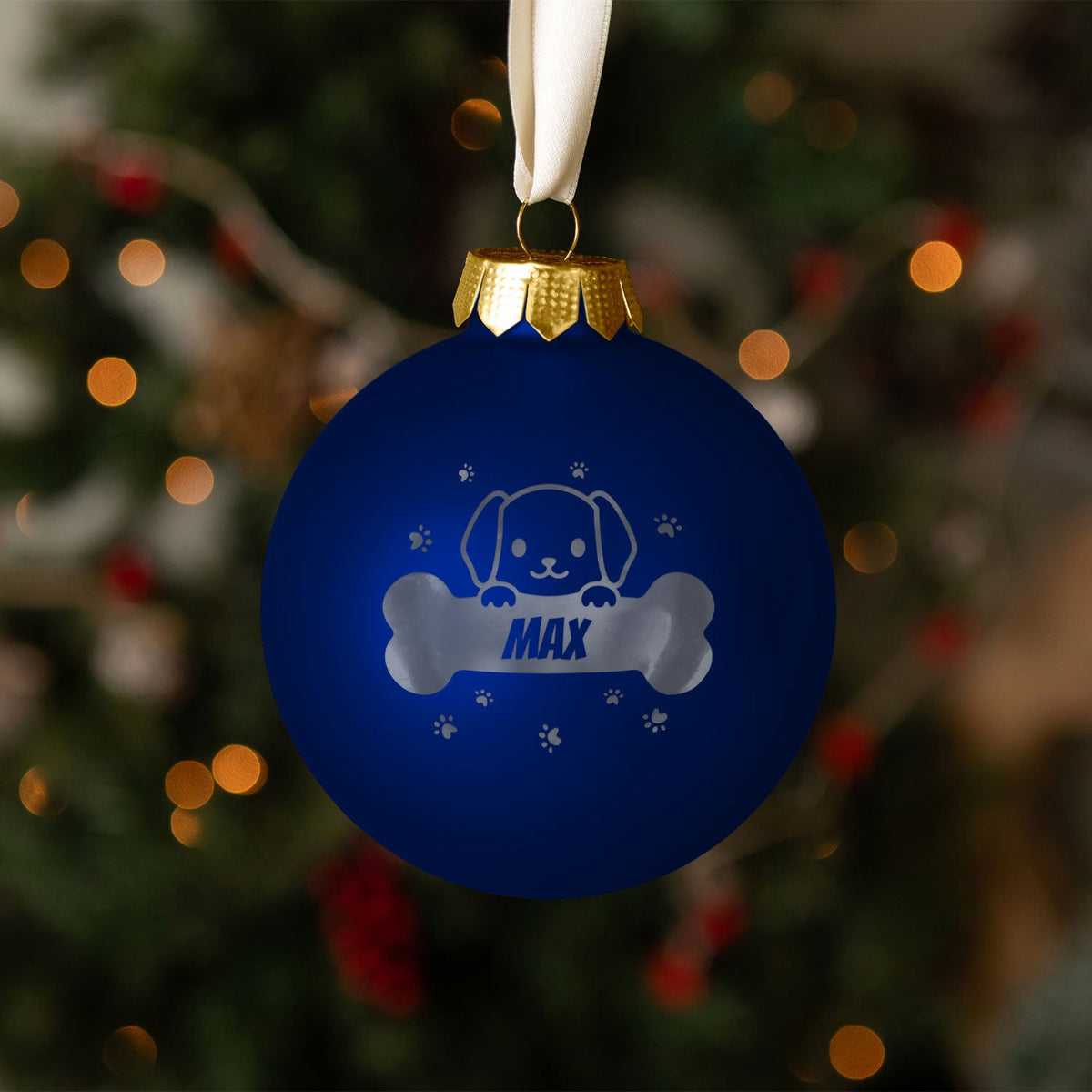 Gravierte Weihnachtskugel - Haustier - Hund & Katze