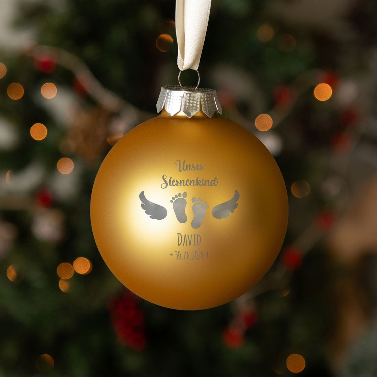 Gravierte Weihnachtskugel - Sternenkind