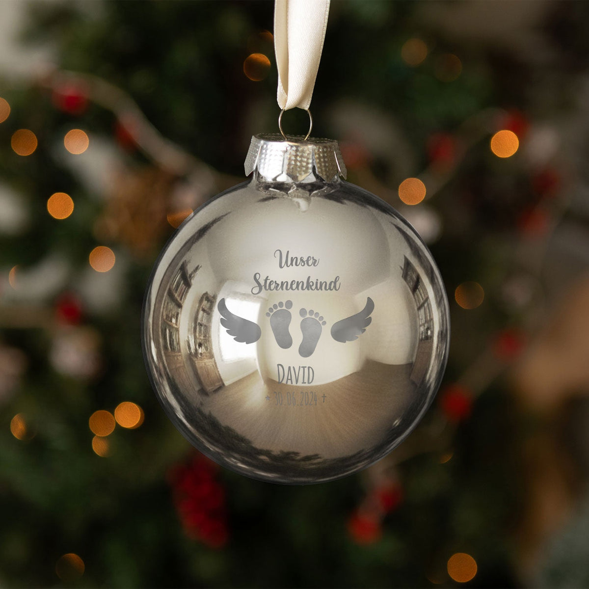 Gravierte Weihnachtskugel - Sternenkind