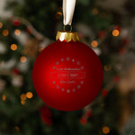 Gravierte Weihnachtskugel mit Wunschtext