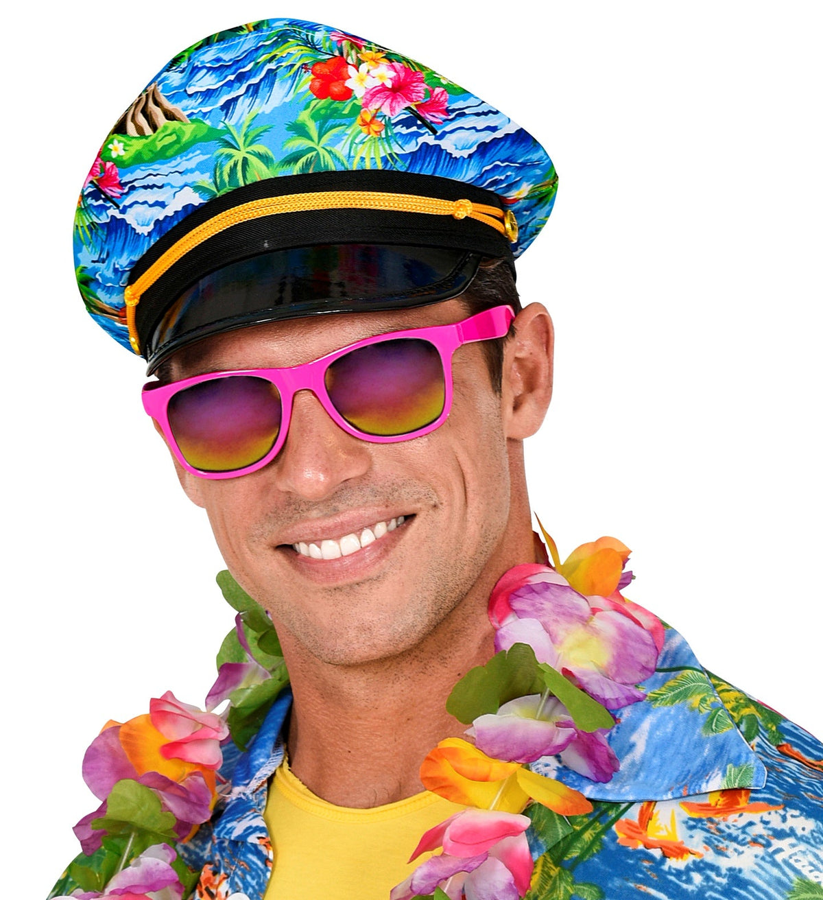 80er Jahre Brille mit Revo Gläsern | Neon Pink