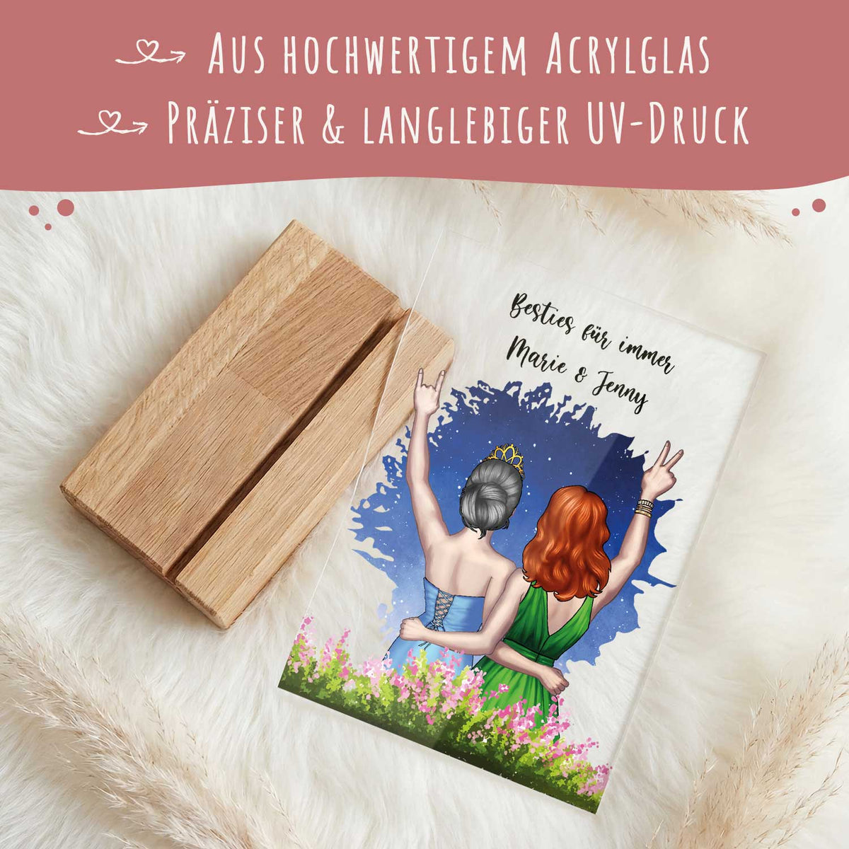 Acrylglas mit Konfiguration - Beste Freundin