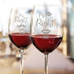 Stölzle Lausitz Weingläser Mr Right & Mrs Always Right mit Gravur im Set