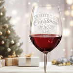 Stölzle Lausitz Weinglas mit Gravur "Merry Christmas Bells"