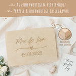 Erinnerungskiste mit Gravur im Wedding Love Design - zur Hochzeit als Andenken