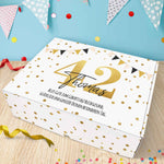 Personalisierte DIY Geschenkbox - Gold mit Wunschtext