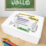 Personalisierte Geschenkbox - Endlich gehts aufs Gymi - Einschulung