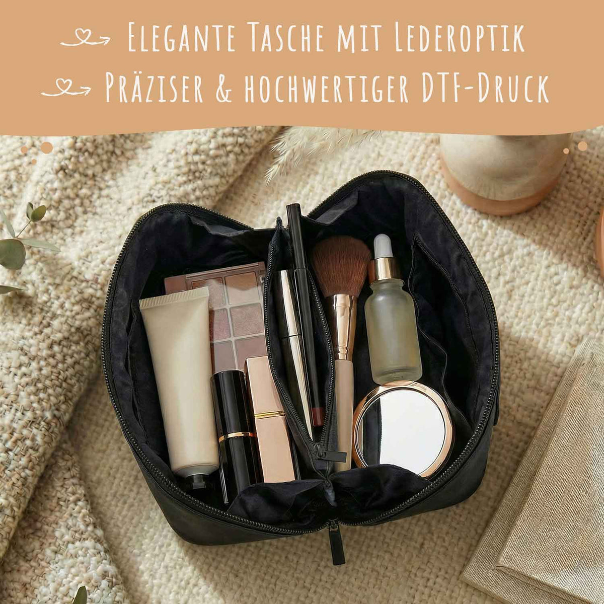 Personalisierte eckige Kosmetiktasche mit Name für Kosmetik & MakeUp