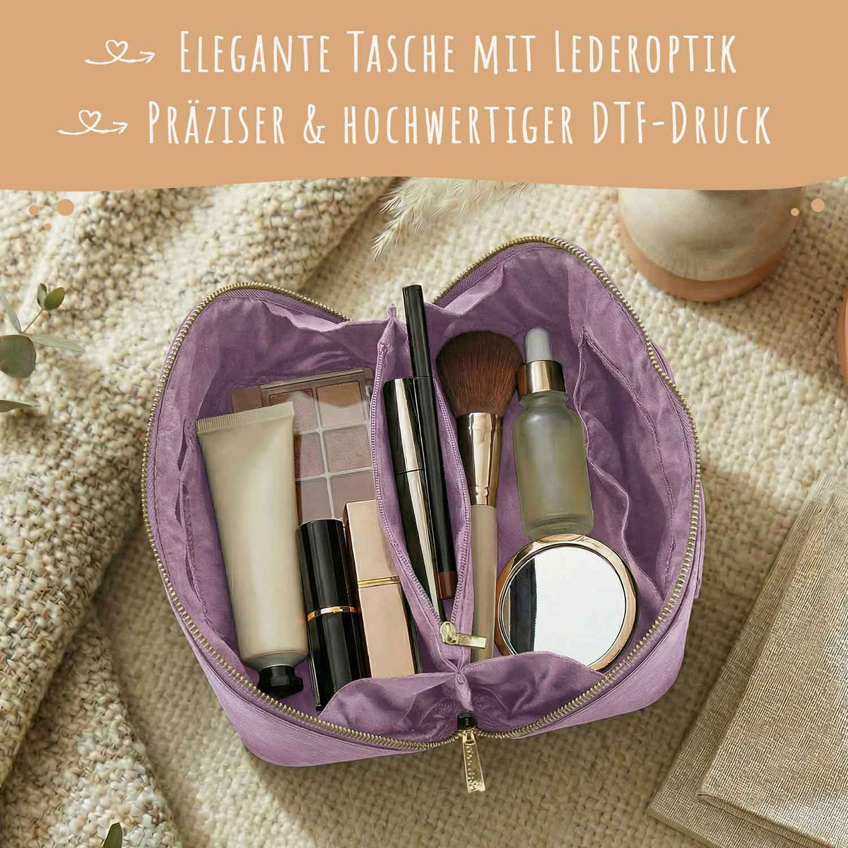 Personalisierte eckige Kosmetiktasche mit Name für Kosmetik & MakeUp