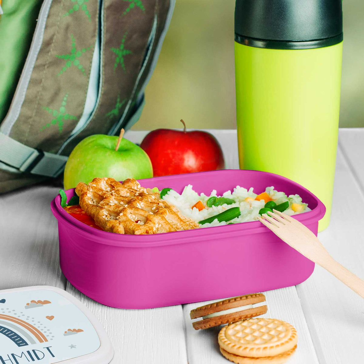 Bedruckte Lunchbox für Kinder - Regenbogen