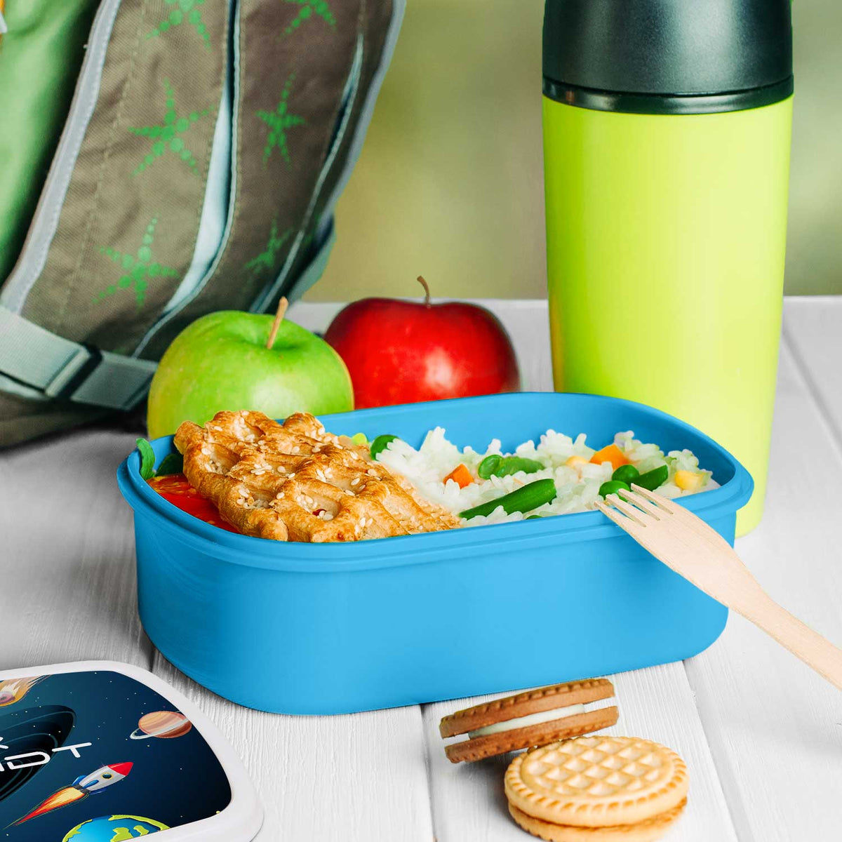 Bedruckte Lunchbox für Kinder - Weltall