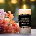 Kleine Kerze mit Spruch "Bumsbude"