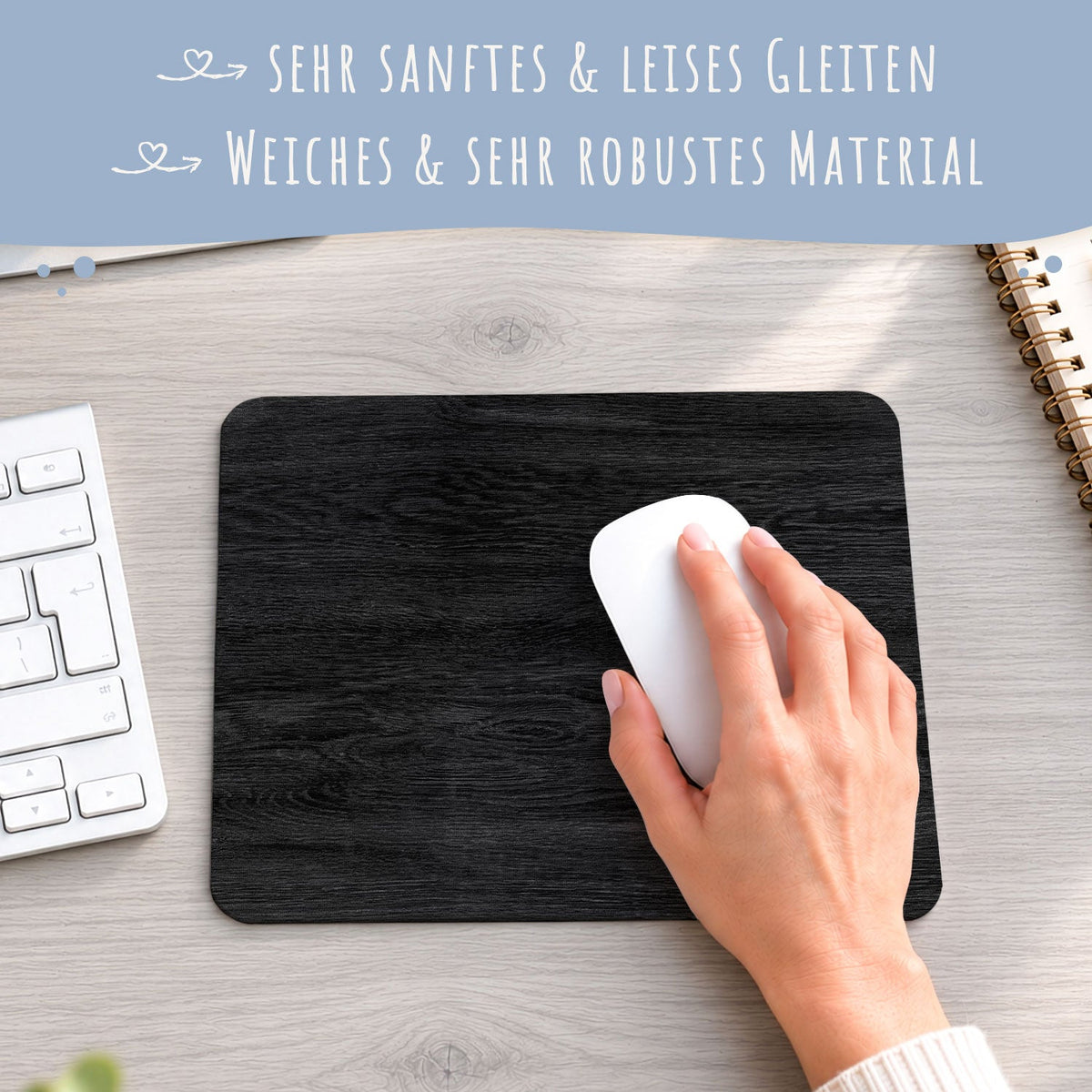 Bedrucktes Mousepad im Holz Design