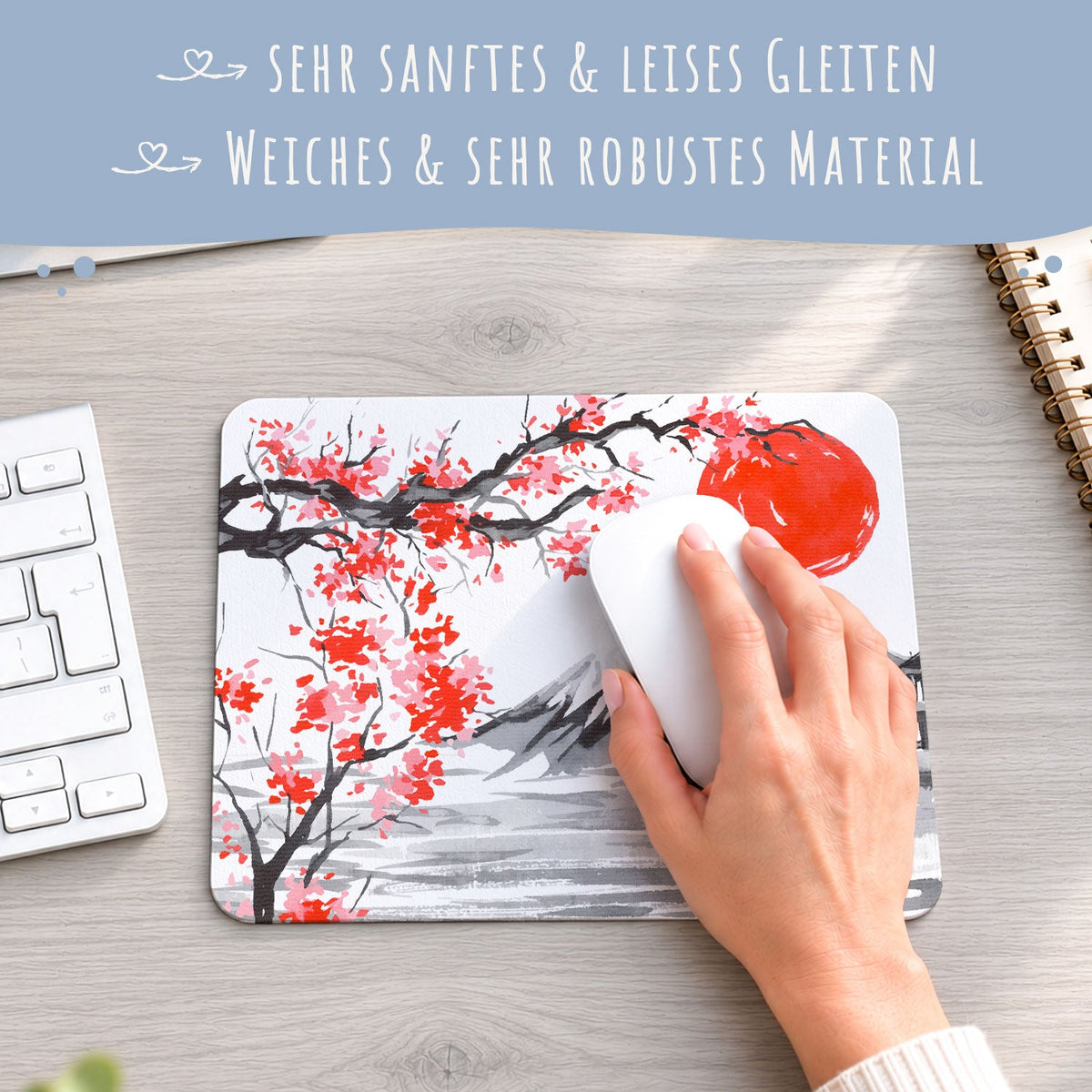 Bedrucktes Mousepad im Japan Design