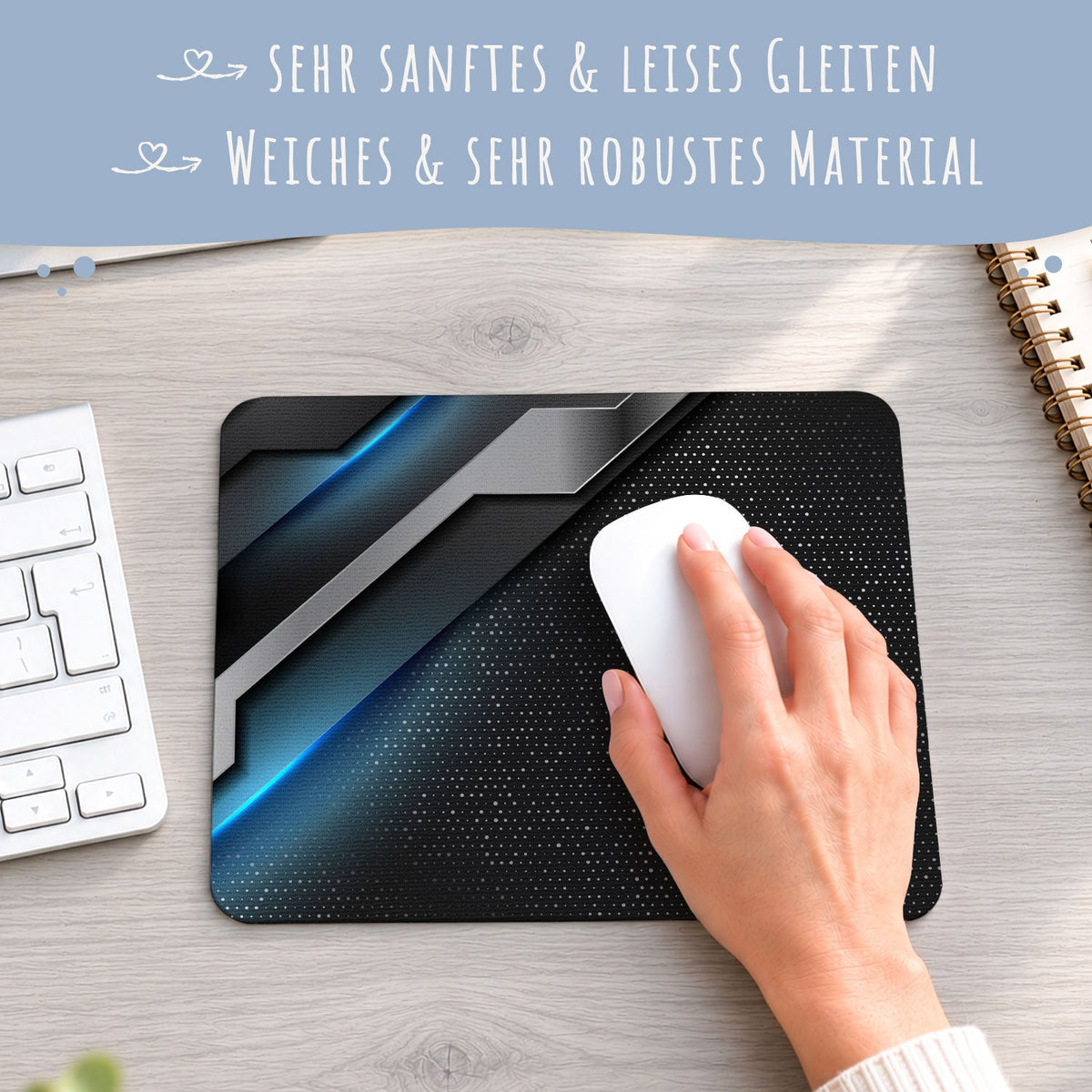 Bedrucktes Mousepad im Metall Design