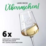Stölzle Lausitz Weinglas Mystery Box - 6 zufällig gravierte Gläser